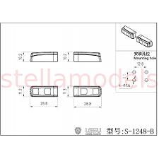 Rear Tail Light Housing with Lenses (S-1248-B) [LESU] 3