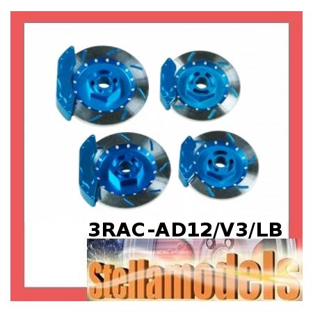 3RAC-AD12/V3/LB Realistic Brake Disk Set - Ver.3 Light Blue 1