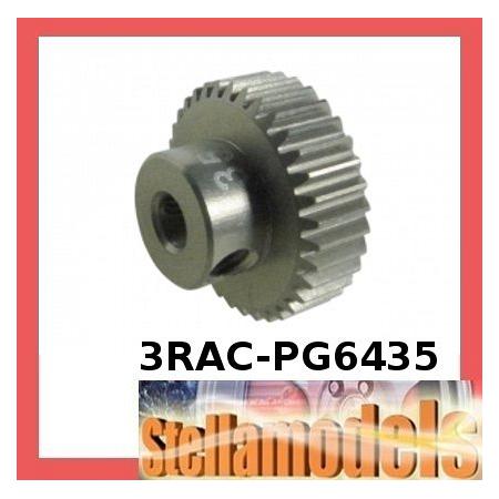 3RAC-PG6435 64 Pitch Pinion Gear 35T (7075 w/ Hard Coating) 1