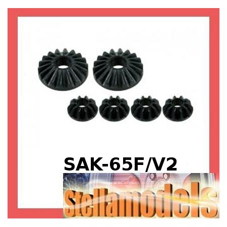 SAK-65F/V2 Gear Differential Gear Set Ver.2 For #SAK-65 1