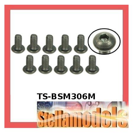 TS-BSM306M M3 x 6 Titanium Button Head Hex Socket - Machine (10 Pcs) 1
