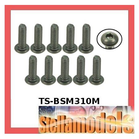TS-BSM310M M3 x 10 Titanium Button Head Hex Socket - Machine (10 Pcs) 1