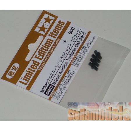 84019 3x10mm Aluminum Turnbuckle Shaft (Black) 1