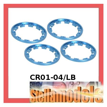 CR01-04/LB Aluminum Beadlock Ring (Blue) - CR-01 1