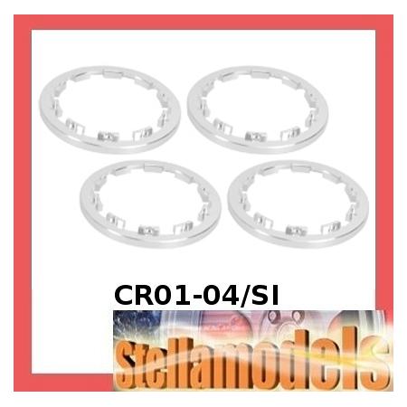 CR01-04/SI Aluminum Beadlock Ring (Silver) - CR-01 1