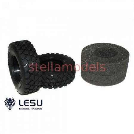 Tractor Truck All Terrain Tires with inserts (Wide, 1Pr.) (S-1214) [LESU] 1