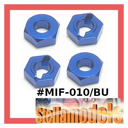 MIF-010/BU Alum Wheel Adaptor (4pcs) For MINI INFERNO BLUE 1