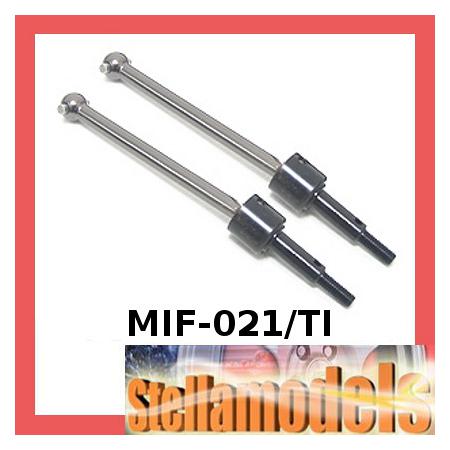 MIF-021/TI Front Swing Shaft (1 pr) For MINI INFERNO - (Titanium Color) 1