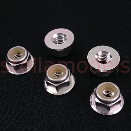 4mm Aluminum Lock Nuts (Silver, 5Pcs.) (SS_NN40/SI) 1