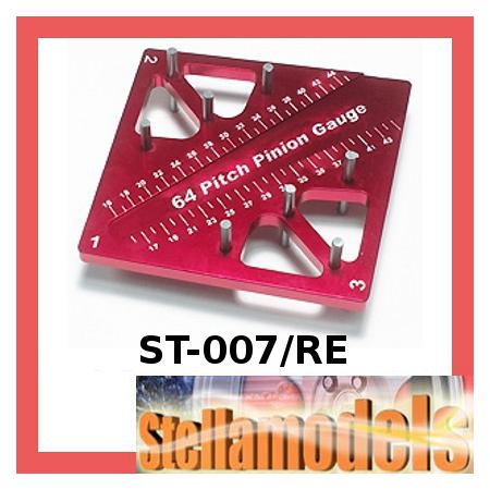 ST-007/RE Pinion & Camber Gauge - RED 1