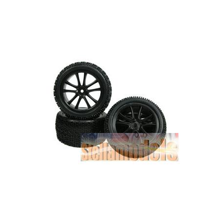 WH-15/BL 5-Spoke Tyre/Rim Set Black For DF-03 1