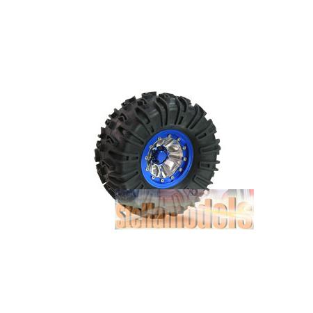 WH-28/BU 2.2 Inch Crawler Tyre Set - Mesh ( 4pcs) - Blue CR-01 1
