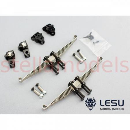 Leaf spring & mount set (1-Pair) for Tamiya 1/14 Tractor Trucks front non-driven axle (X-8012) [LESU] 1