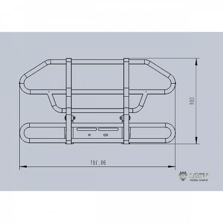Metal Bullbar for TAMIYA 1/14 R/C Scania R470 R620 (G-6104-C2) [LESU] 2