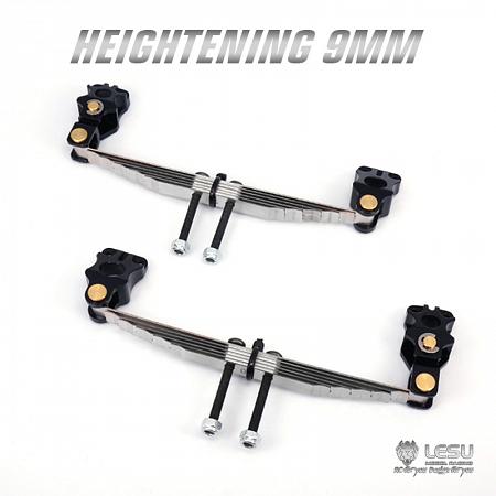Raised 9mm front leaf suspension for driven axle 1/14 R/C Tractor Trucks (X-8016-A) [LESU] 1