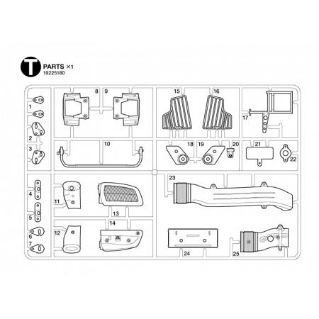 T Parts Bag for TAMIYA 1/14 R/C Mercedes-Benz Arocs [TAMIYA] 1