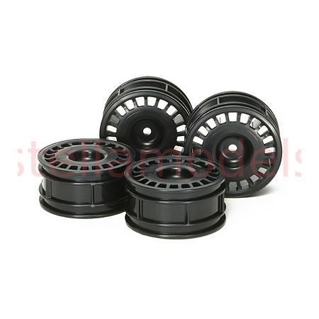 Black Rally Dish Wheel 4pcs, (26mm/Offset+2)*4 [TAMIYA 84272] 1