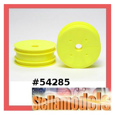 54285 DN-01 Front Dish Wheels (Fluorescent Yellow) 1