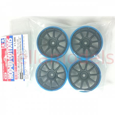 84244 Medium-Narrow 10-Spoke Wheels Black/Blue Rim (±0) 4PCS 1