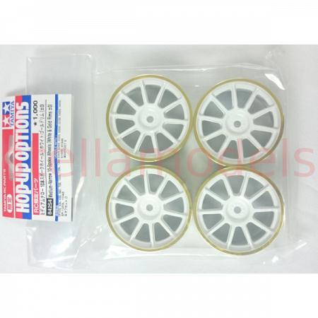 84254 Medium-Narrow 10-Spoke Wheels (White & Gold Rims ±0) 4PCS. 1
